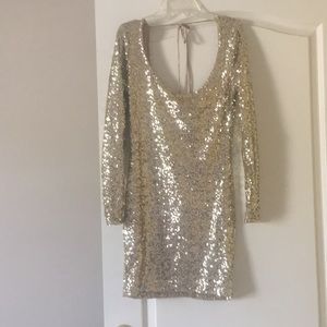 Gold sequin dress